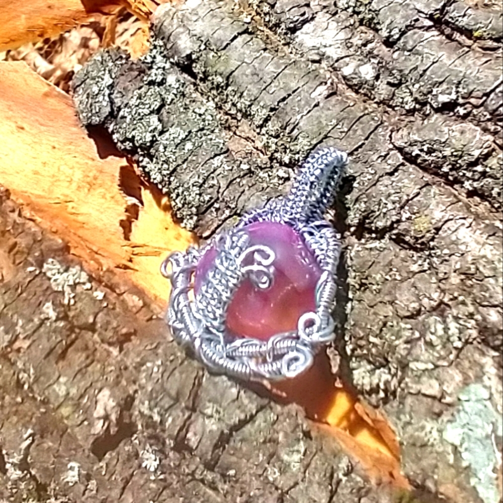 Wire Wrap Agate Pendant